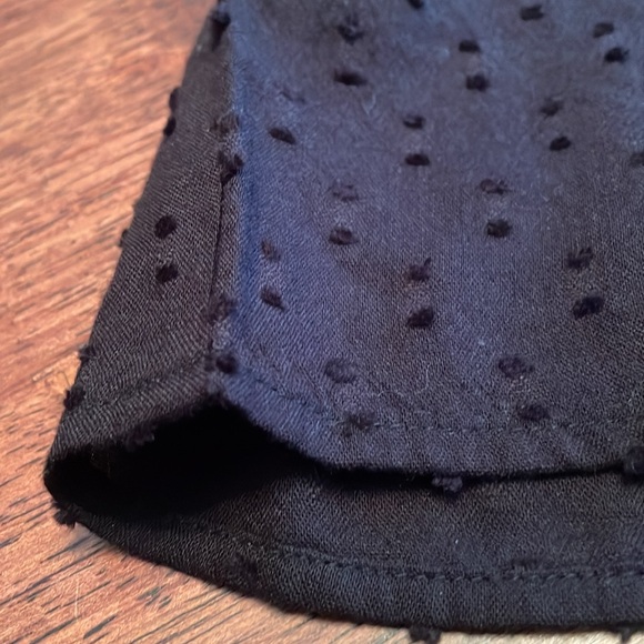 Croft & Barrow textured black on black polka dots top - Picture 7 of 15